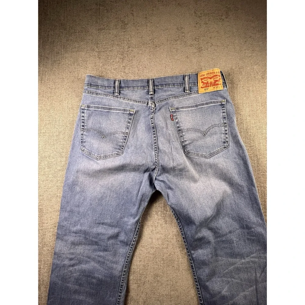 Levi's‎ 505 Jeans Men's 38x30 Blue Straight Stretch Biker Casual